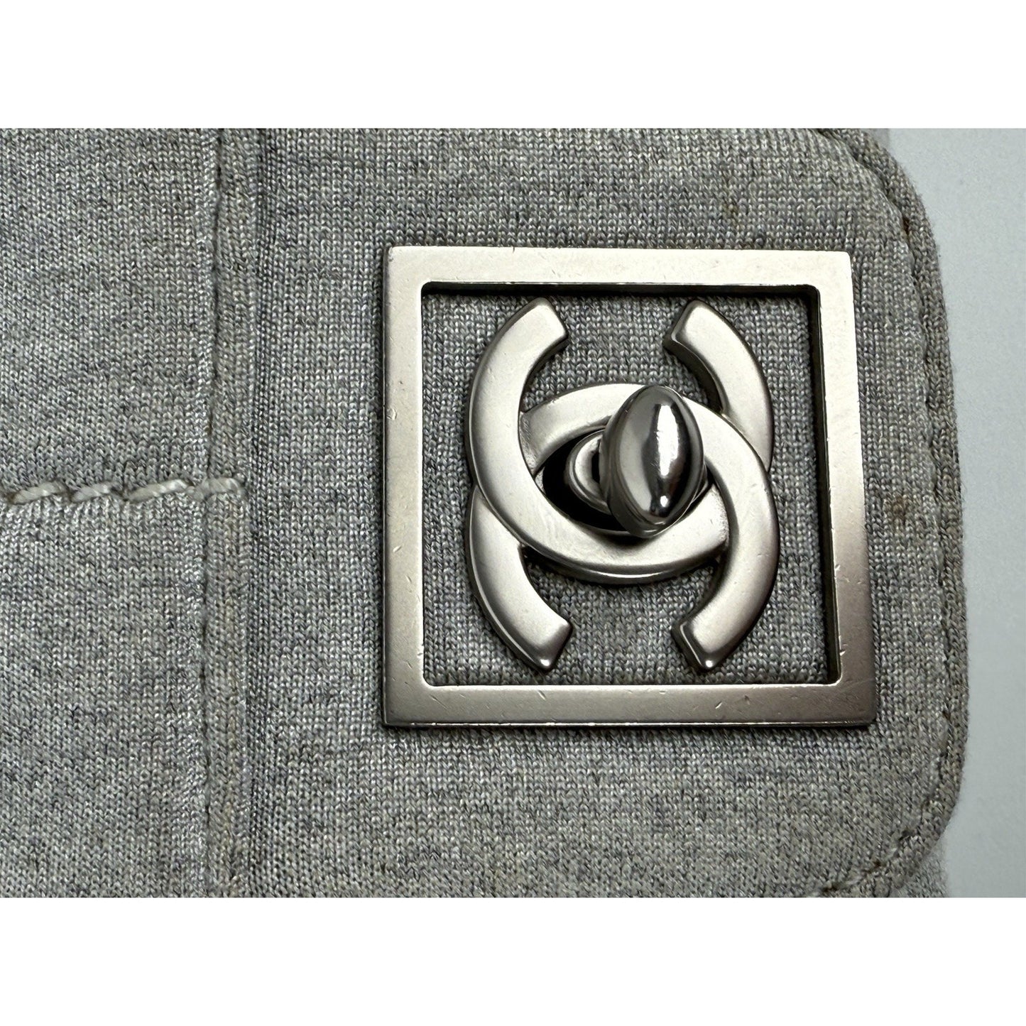 Chanel Sport Line 2006 Quilted Denim Jersey Shoulder Bag