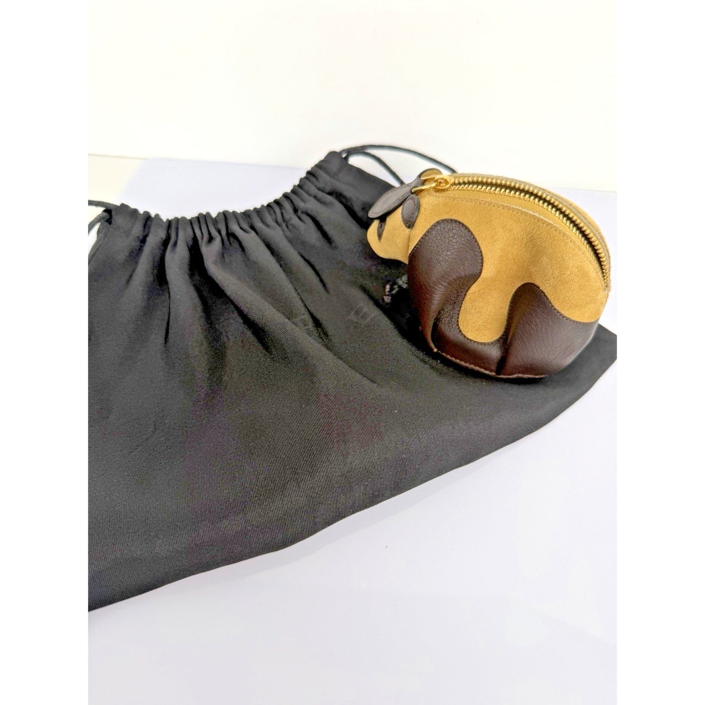 Loewe Panda Leather Suede Coin Purse