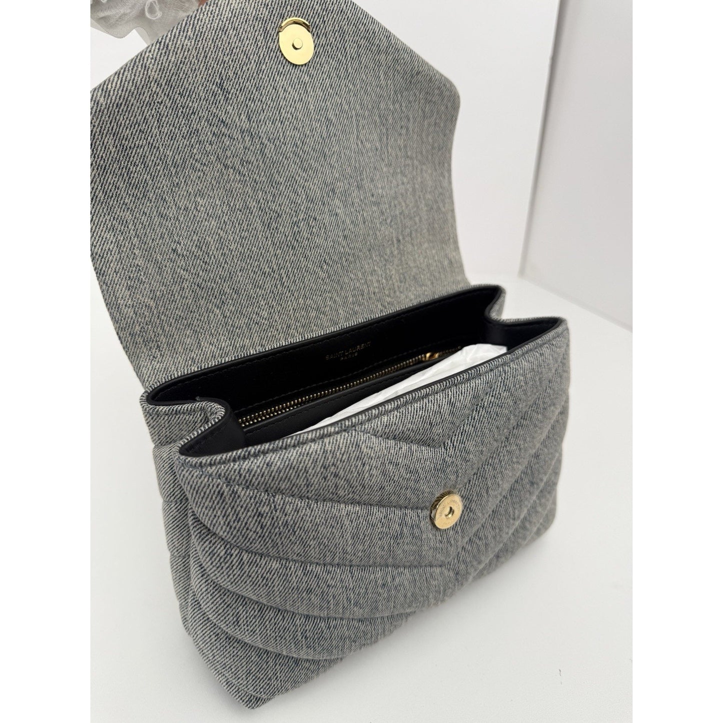 Saint Laurent LouLou Denim Toy Shoulder Bag