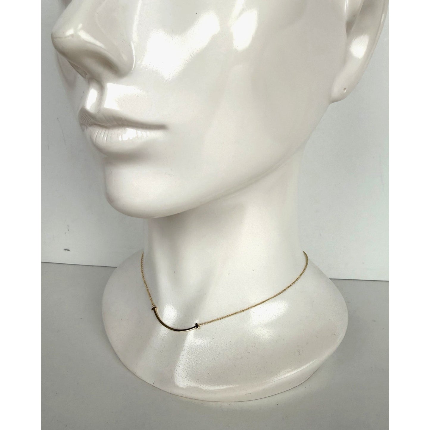 Tiffany & Co. Tiffany T Smile Necklace 18in in 18k Yellow Gold
