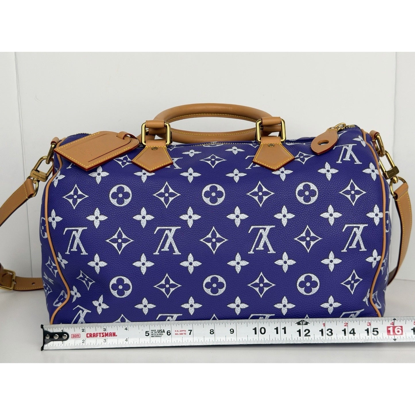 Louis Vuitton Speedy P9 Bandouliere 40 in Purple Monogram Calfskin Microchipped