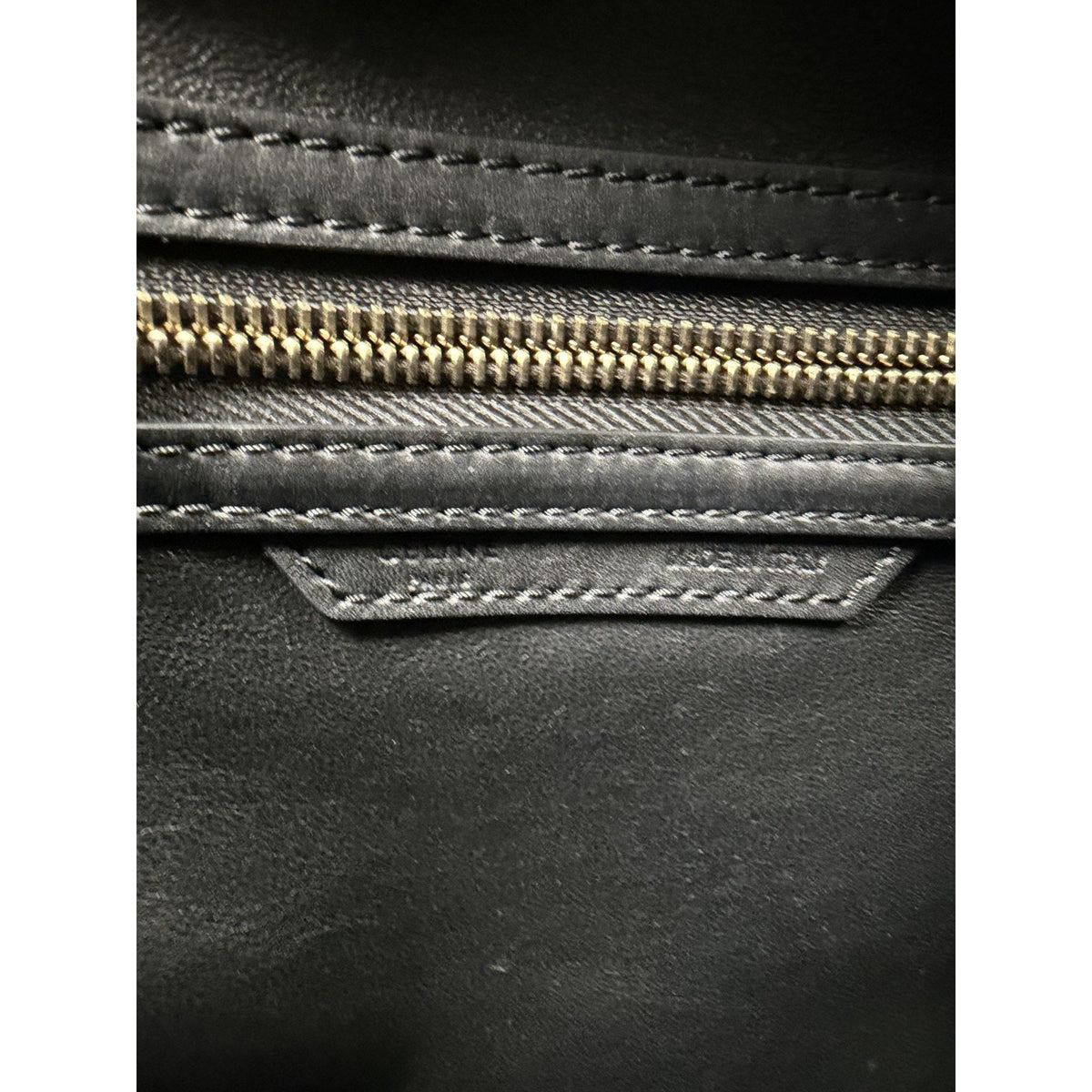 Celine Luggage Tote Bag Micro in Tri-Color Calfskin Leather and Suede S