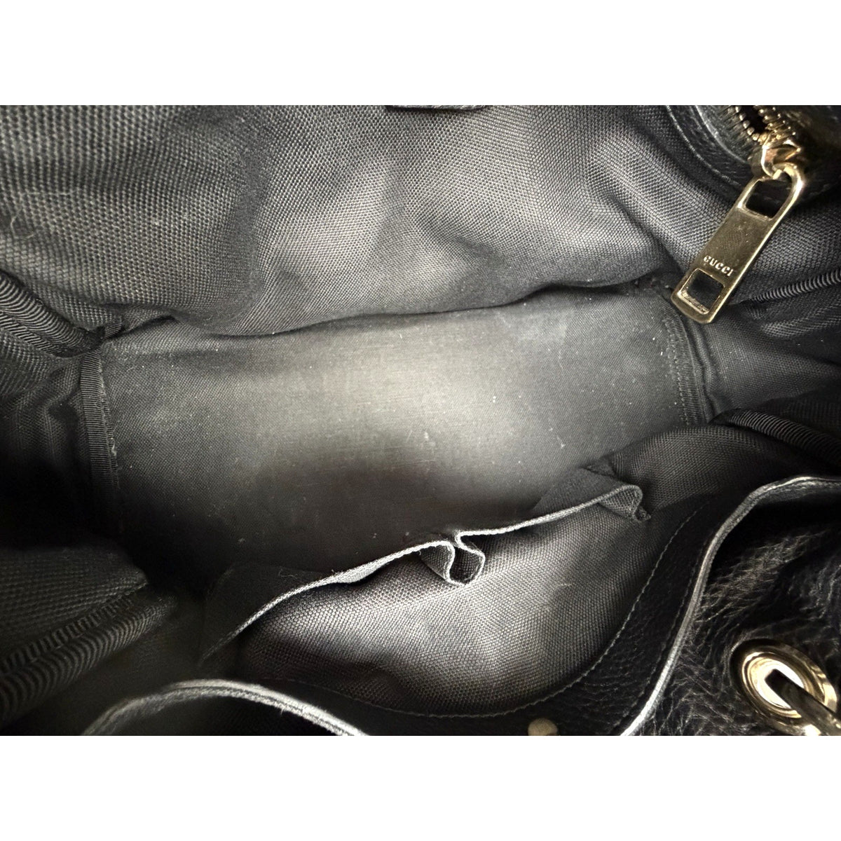 Gucci Bamboo Shopper Boston Medium Bag in Black Curved Bamboo Top S