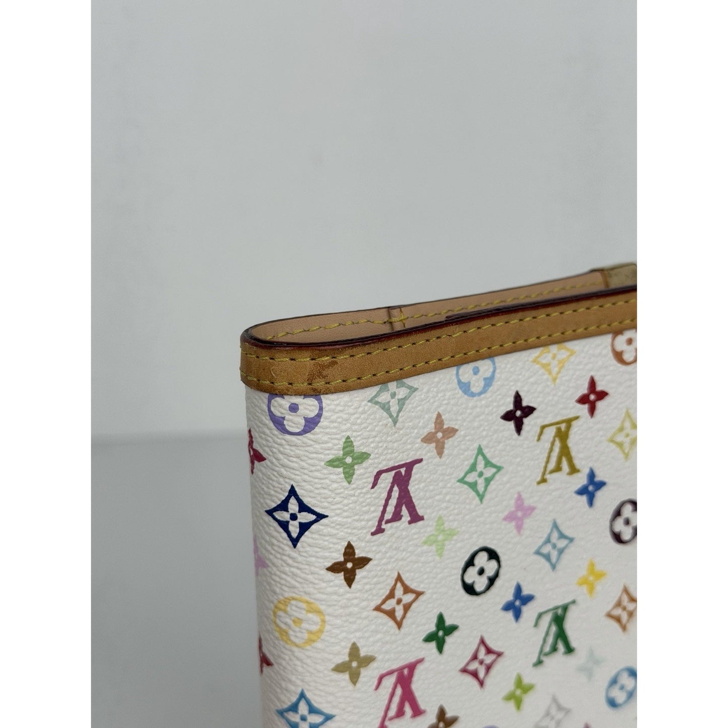 Louis Vuitton Monogram Multicolor Small Ring Agenda Cover in White 2007
