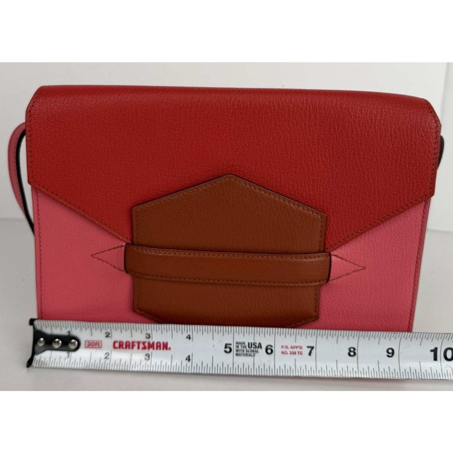 Hermes Faco II Clutch Bag in Rose Extreme Rouge Tomate Chevre Mysore 2017 B5