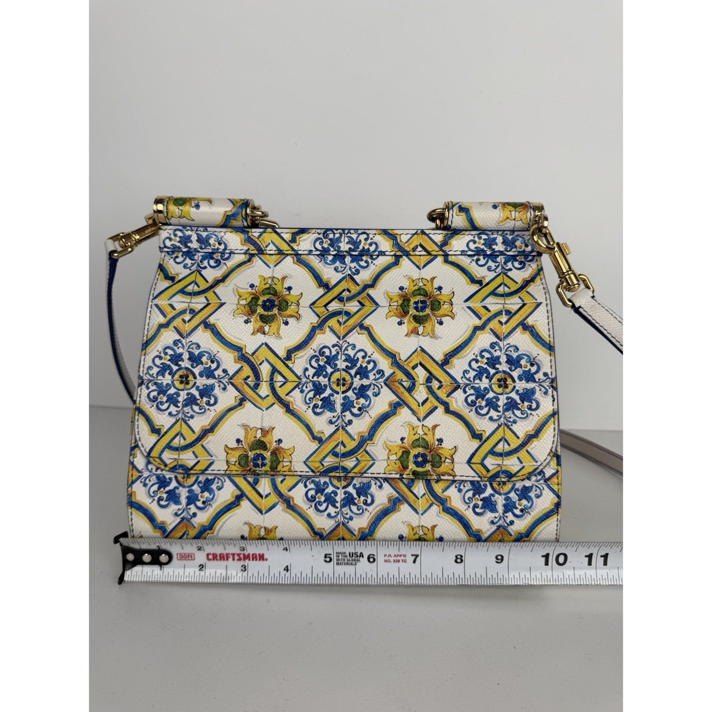 Dolce & Gabbana Dauphine Majolica Miss Sicily Bag Medium Multicolor Leather S13