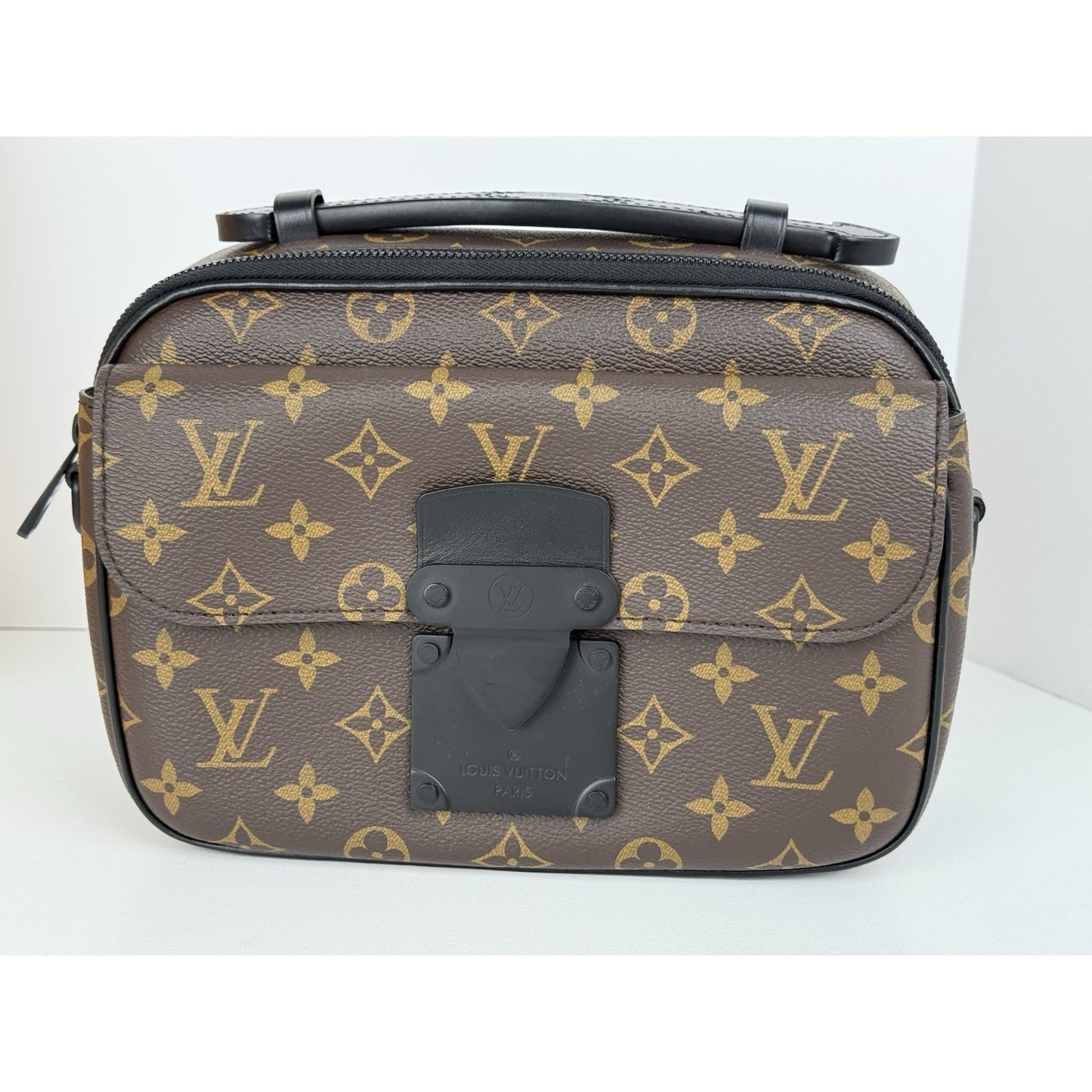 Louis Vuitton S Lock Monogram Macassar Canvas Crossbody Bag