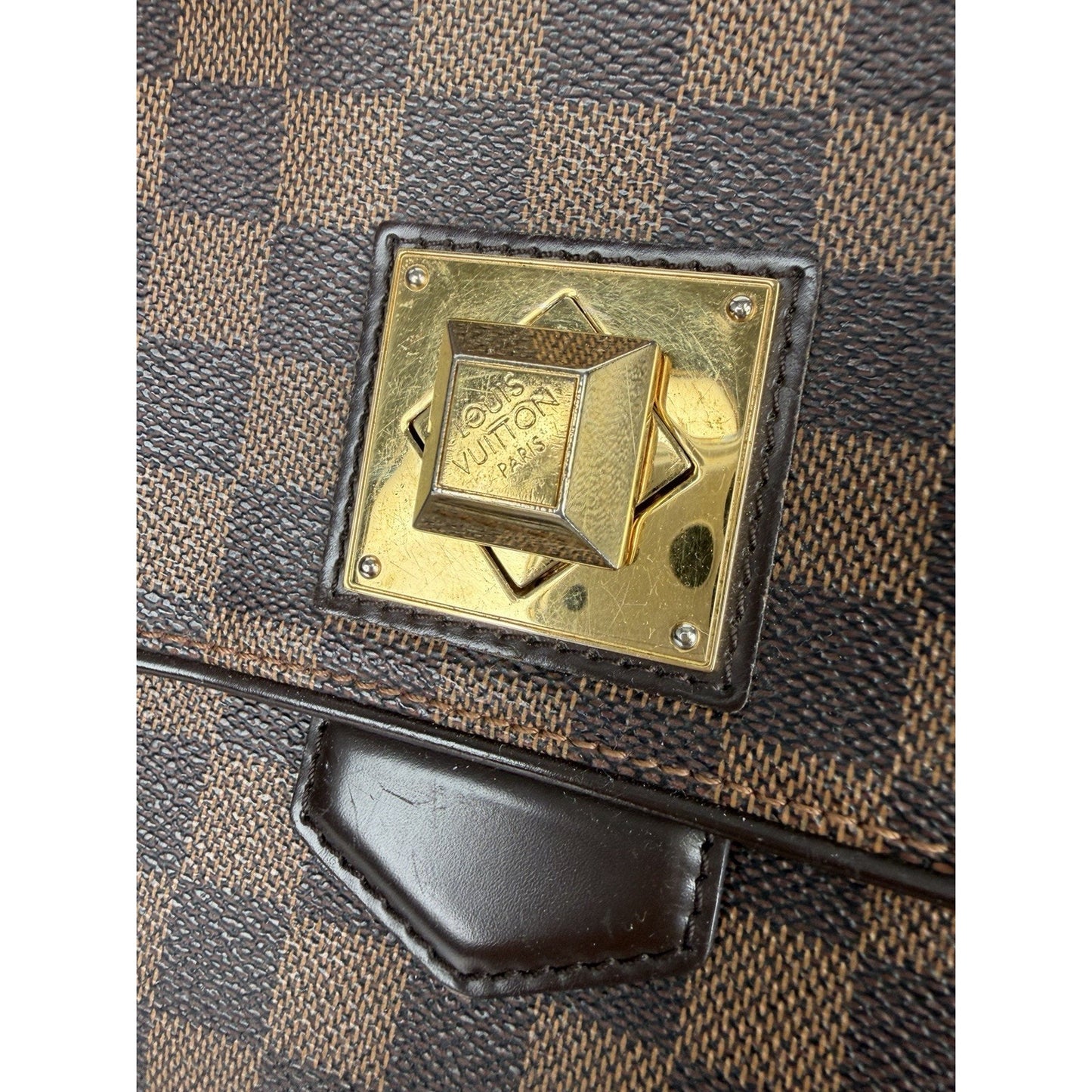 Louis Vuitton Bergamo MM Bag in Damier Ebene Coated Canvas 2012 E-6