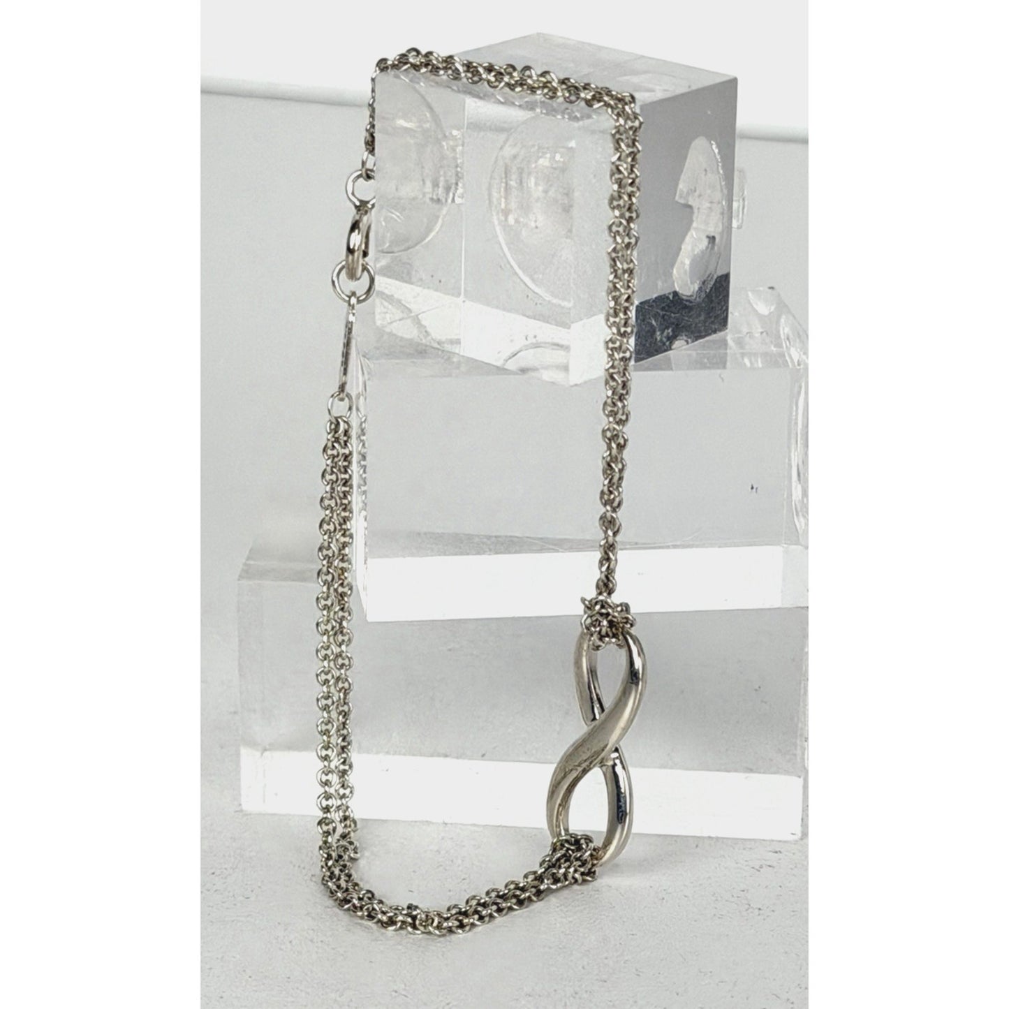 Tiffany & Co. Infinity Double Chain Bracelet in Sterling Silver