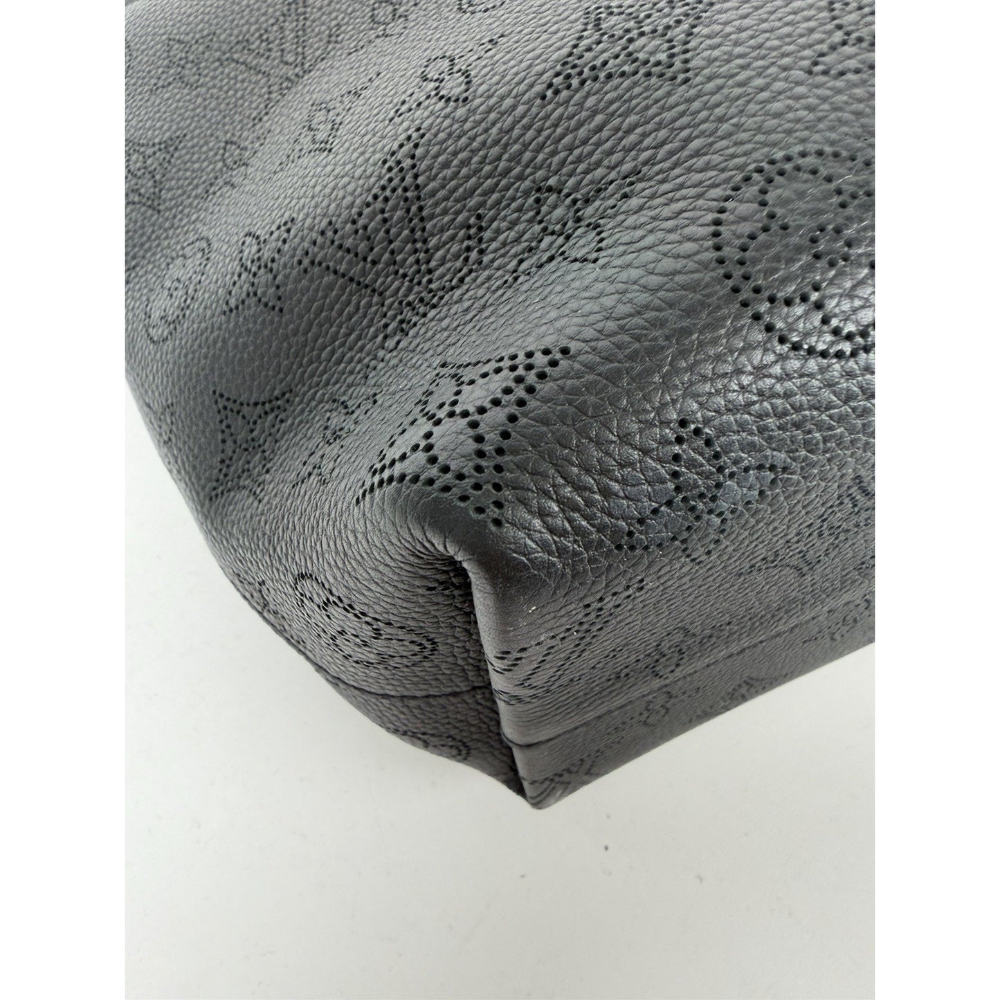 Louis Vuitton Why Knot Handbag MM in Black LV Monogram Mahina Leather NFC B-2