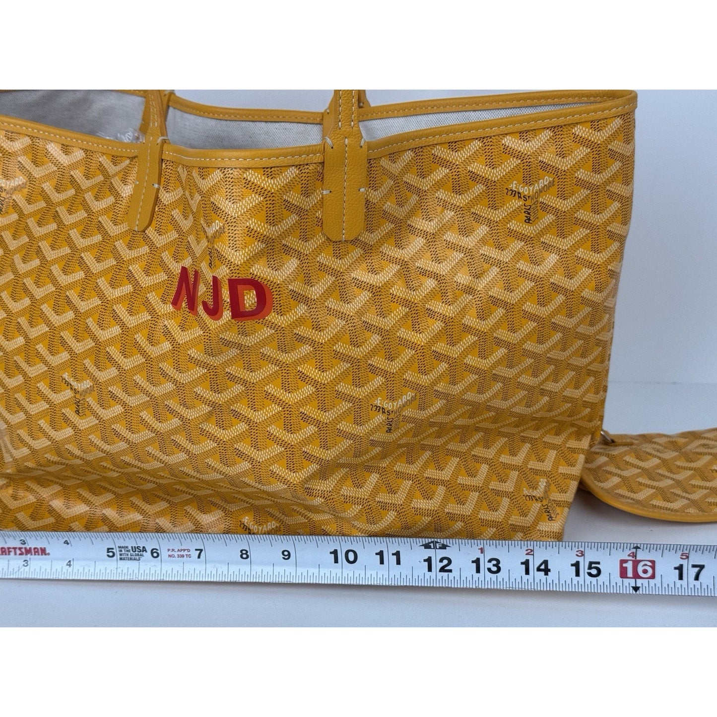 GOYARD Saint Louis PM Tote Bag Yellow