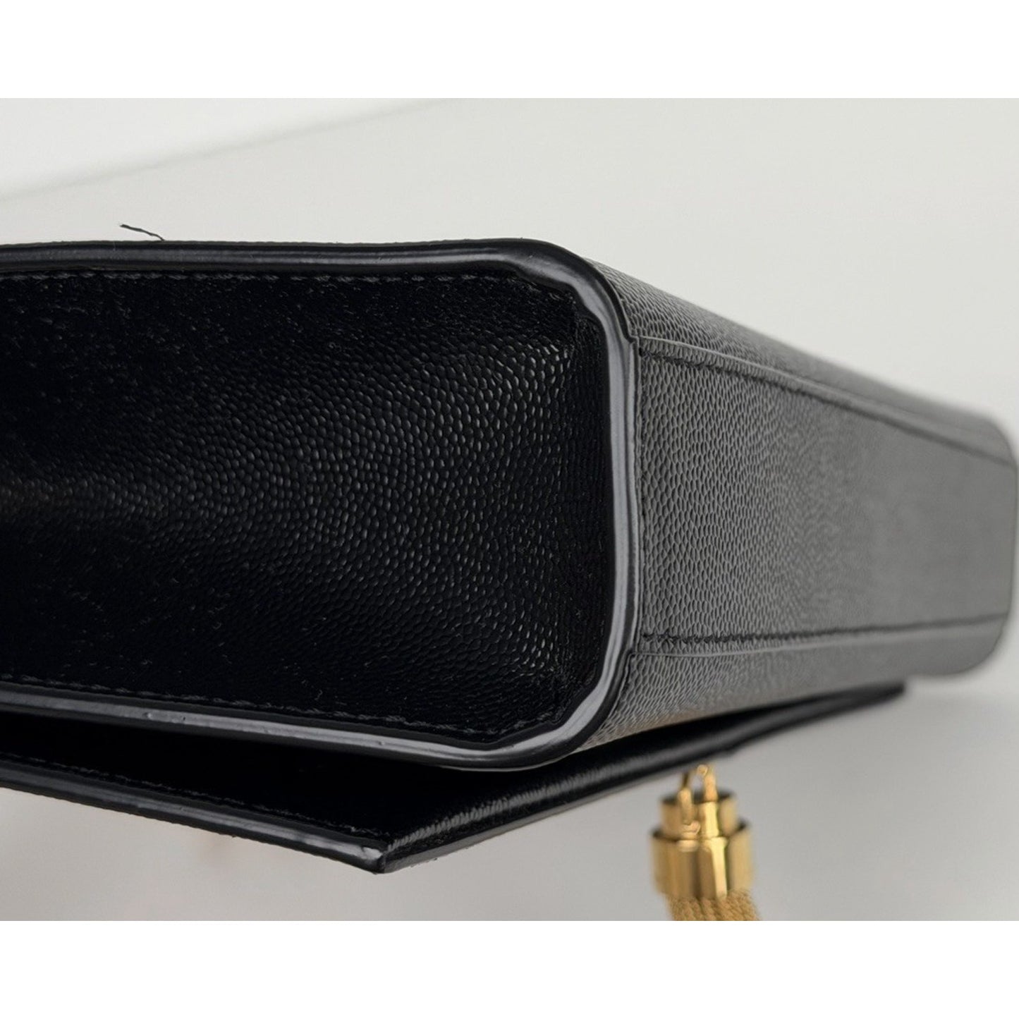 Saint Laurent Medium Kate Tassel Shoulder Bag in Black Calfskin Leather D9