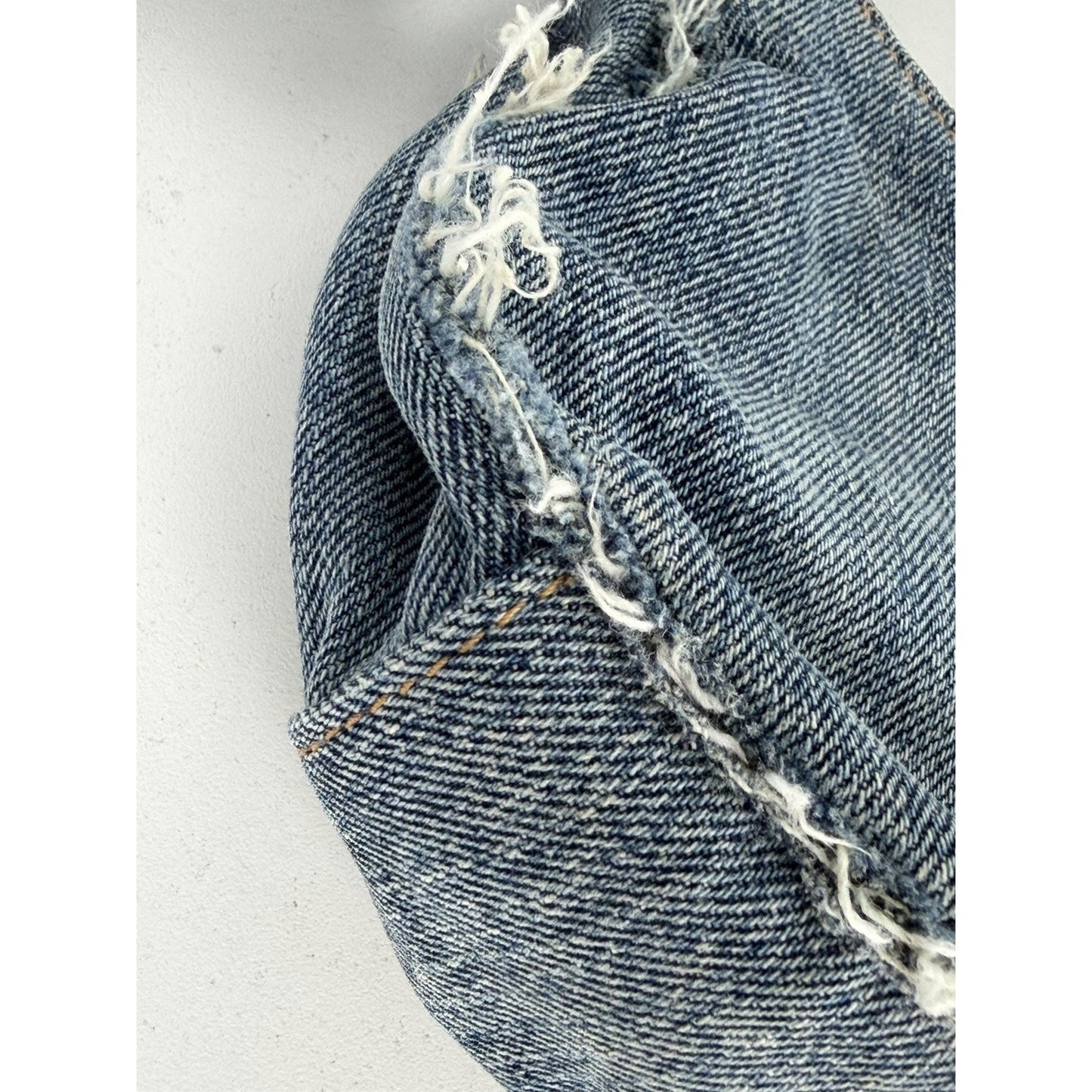 Balenciaga Le Cagole Bag XS in Blue Distressed Denim with Crystal Hardware S-01