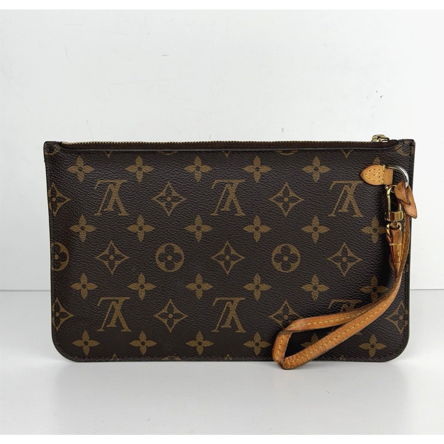 Louis Vuitton Neverfull MM Pochette Bag in Brown Monogram Coated Canvas 2017 S11