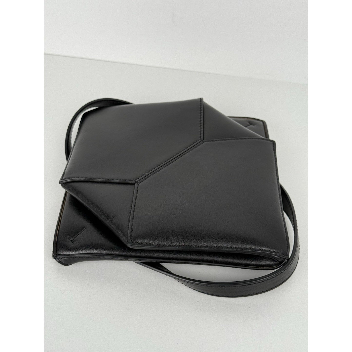 Loewe Black Leather Puzzle Fold Tote Bag Women
