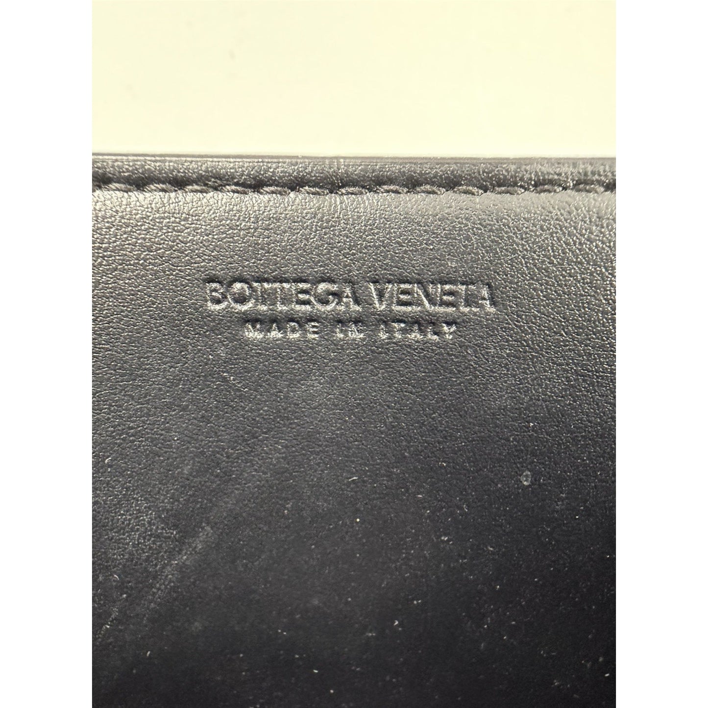 Bottega Veneta Cassette Pouch on Strap Bag Mini Black Intrecciato Leather NFC S5