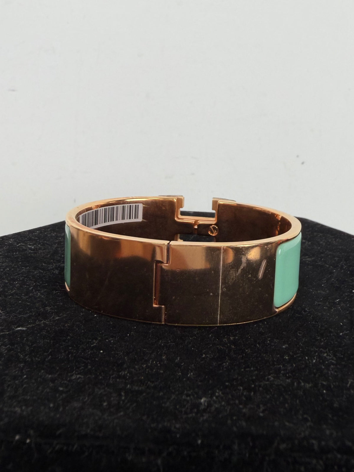 Hermes Clic Clac H Bracelet "H" Toggle Clasp in Mint Enamel & Gold  K3