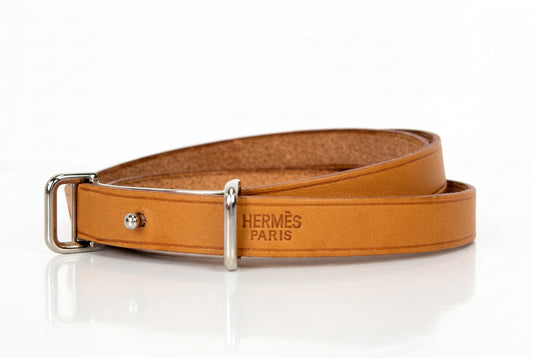 Hermes Hapi Triple Wrap Bracelet in Tan Leather Y