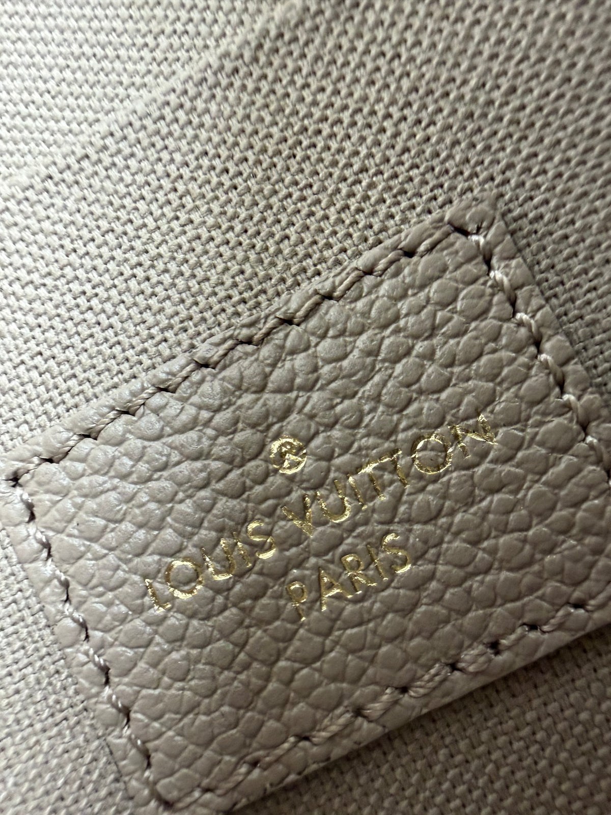 Louis Vuitton Pochette Felicie in Beige LV Monogram Empreinte Leather NFC Y