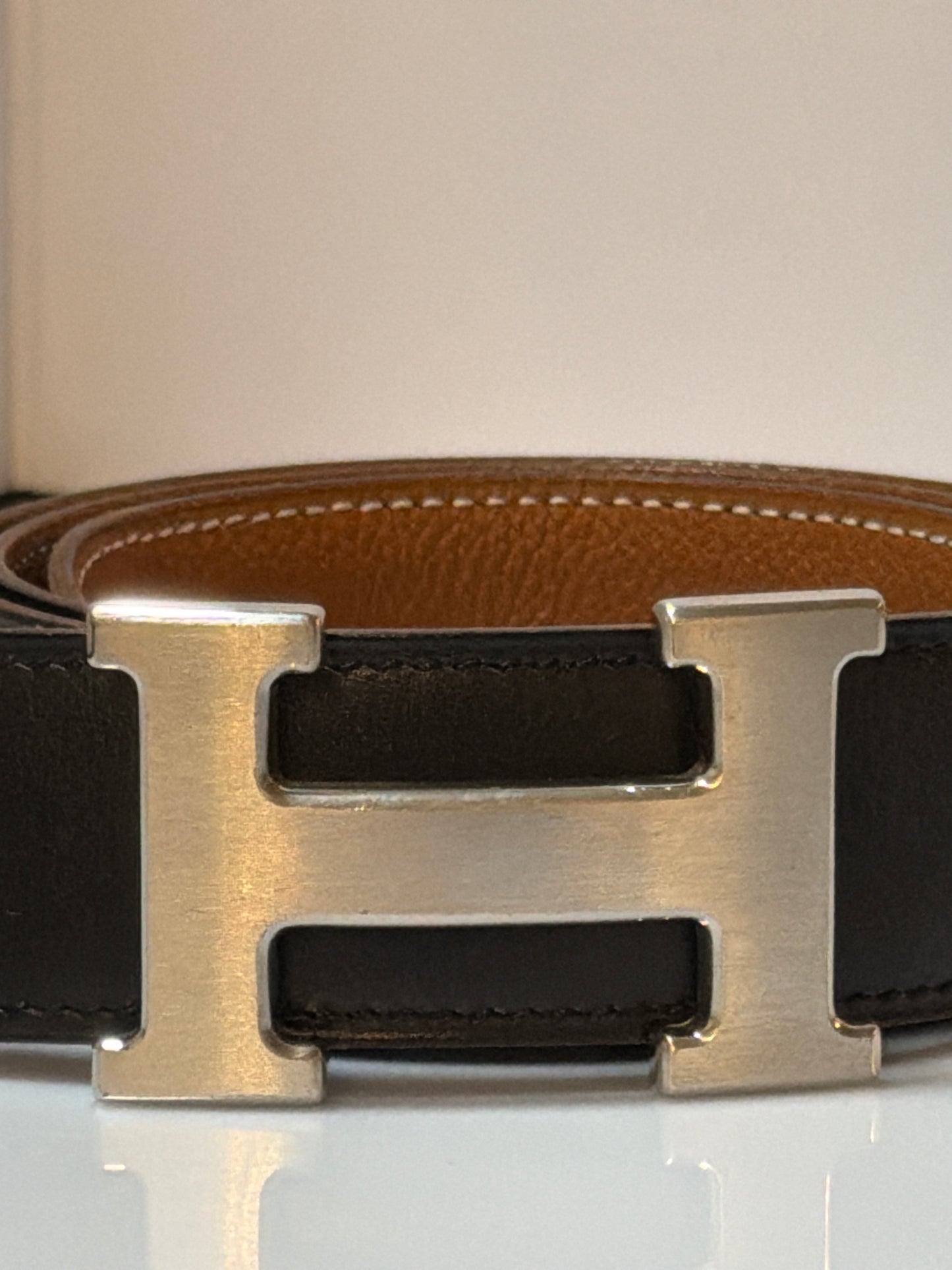 Hermes Constance Reversible Belt 75 F in a Square