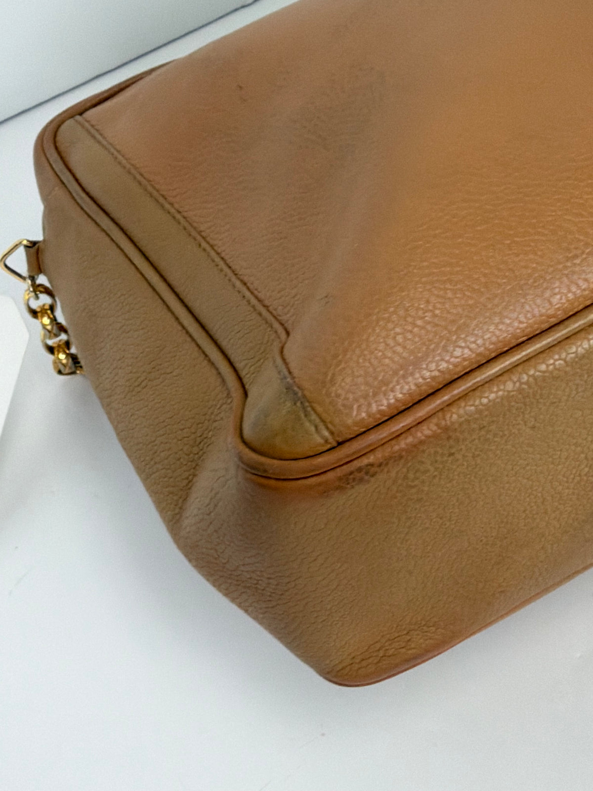 Chanel Caviar Leather Front Pocket CC Camera Bag in a Camel YF2