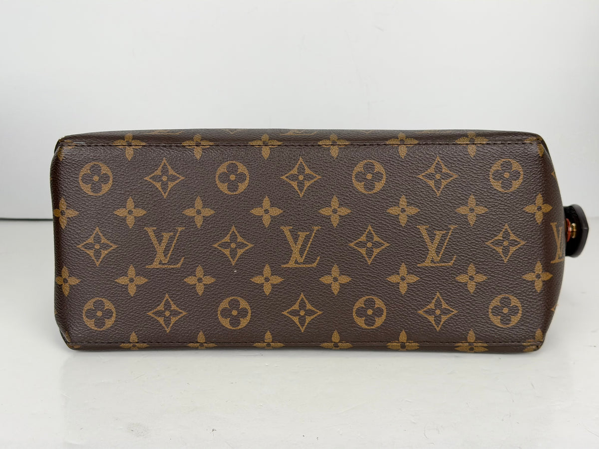Louis Vuitton Petit Palais Top Handle Bag in Brown LV Monogram Canvas NFC YS07