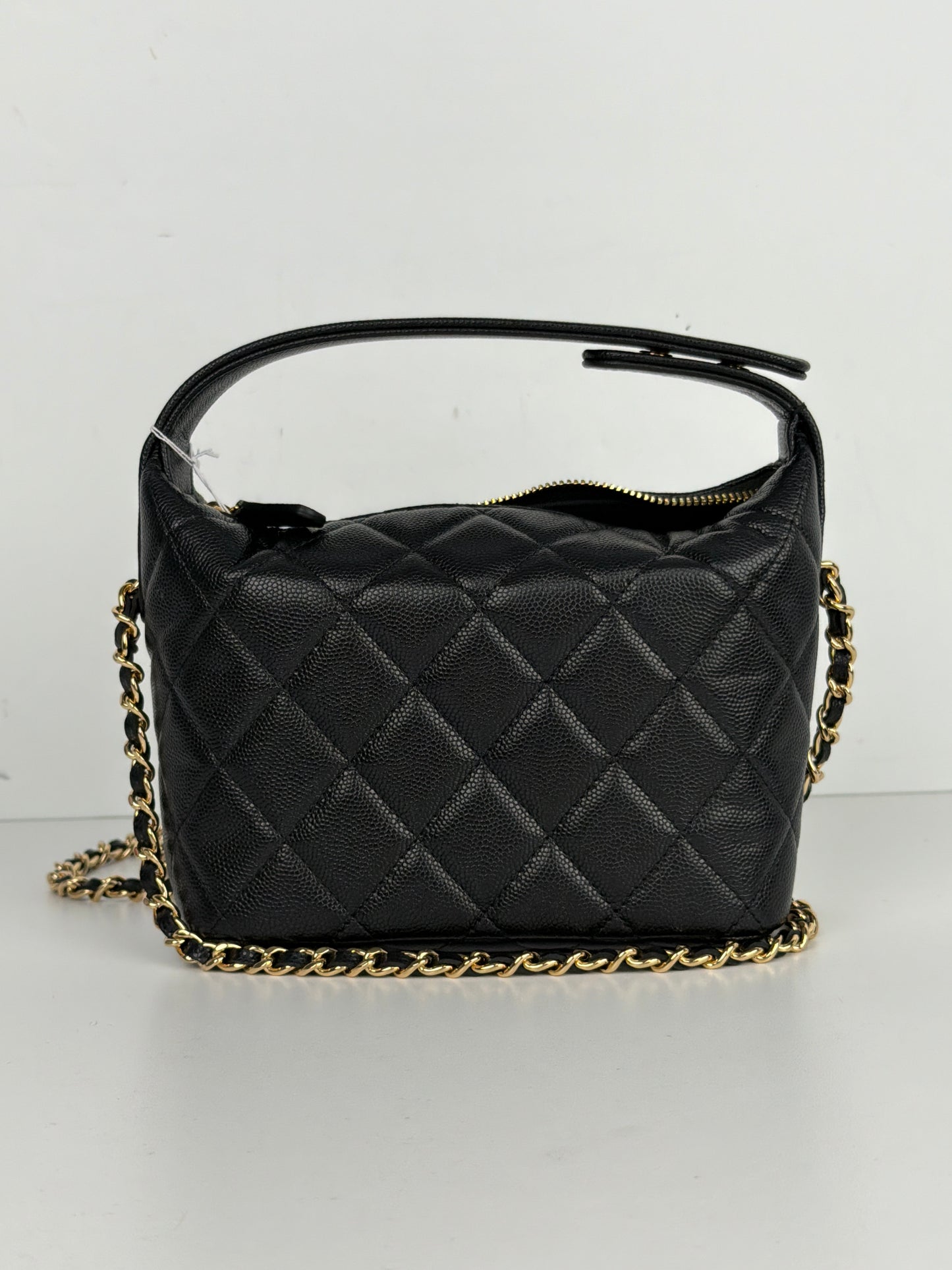 Chanel 25 Small Hobo Bag Black Caviar Leather