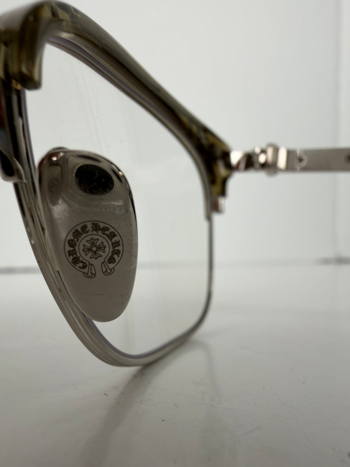 Chrome Hearts Vertical Smile II Optical Glasses with Clear Lenses YK1