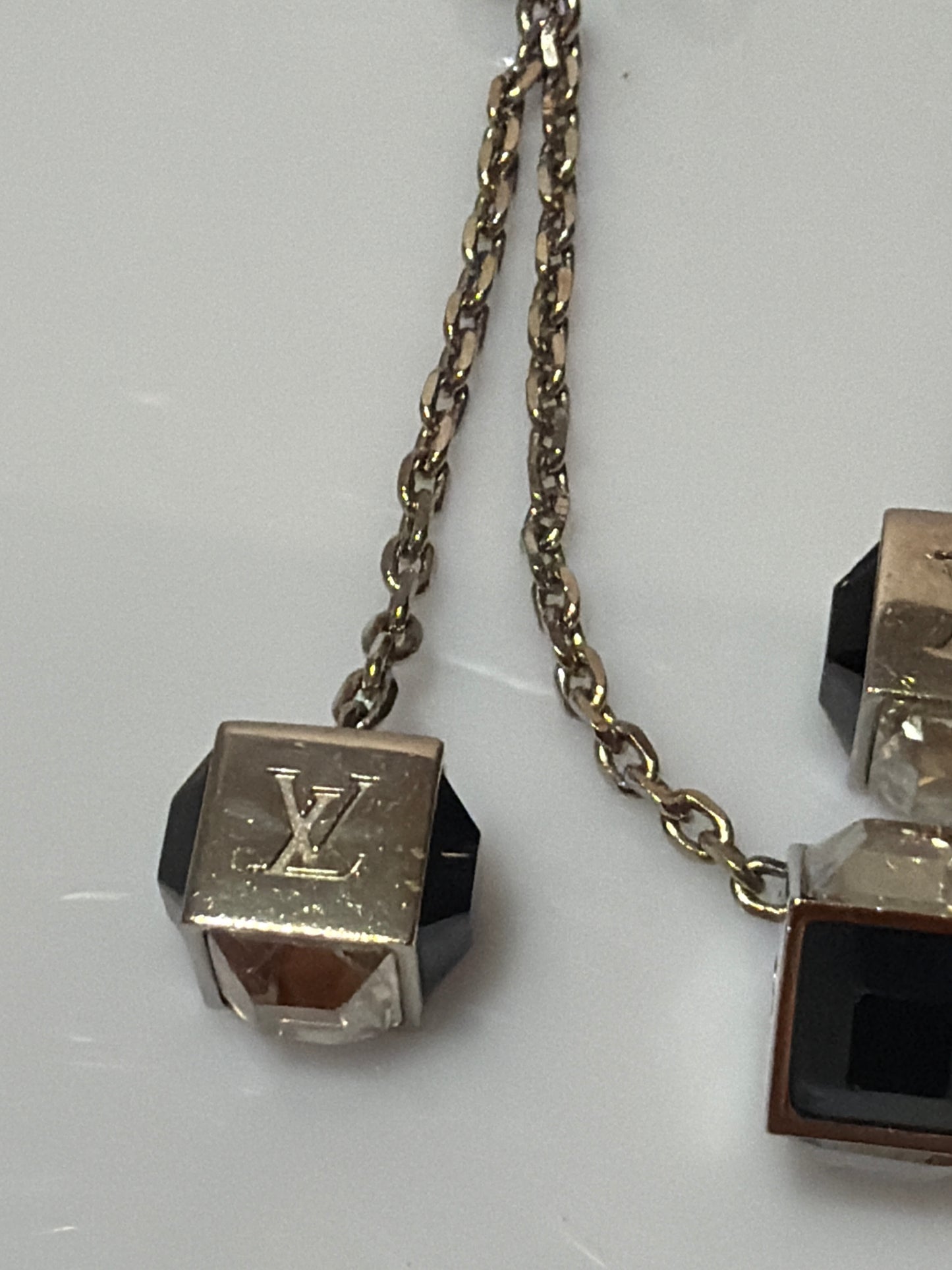 Louis Vuitton Crystal Gamble Drop Earrings
