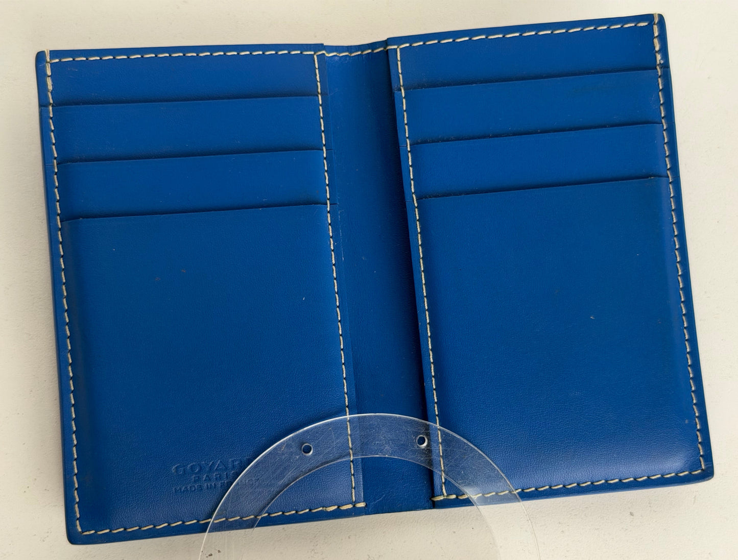 Goyard Saint-Marc Bi-Fold Card Wallet in Blue Goyardine Coated Canvas YK-2