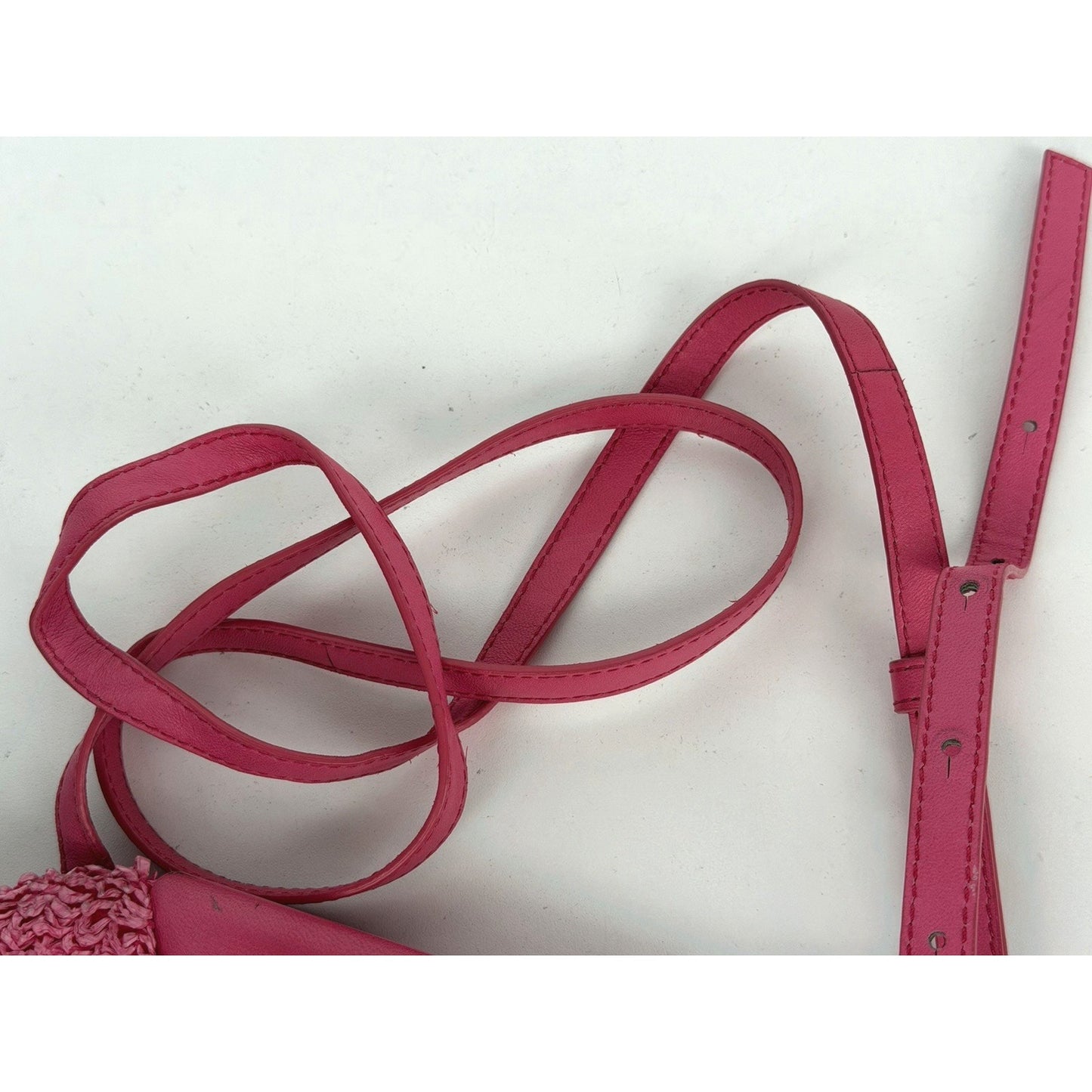 Bottega Veneta Boucle The Point Top Handle Bag Small in Pink Curly Raffia S19