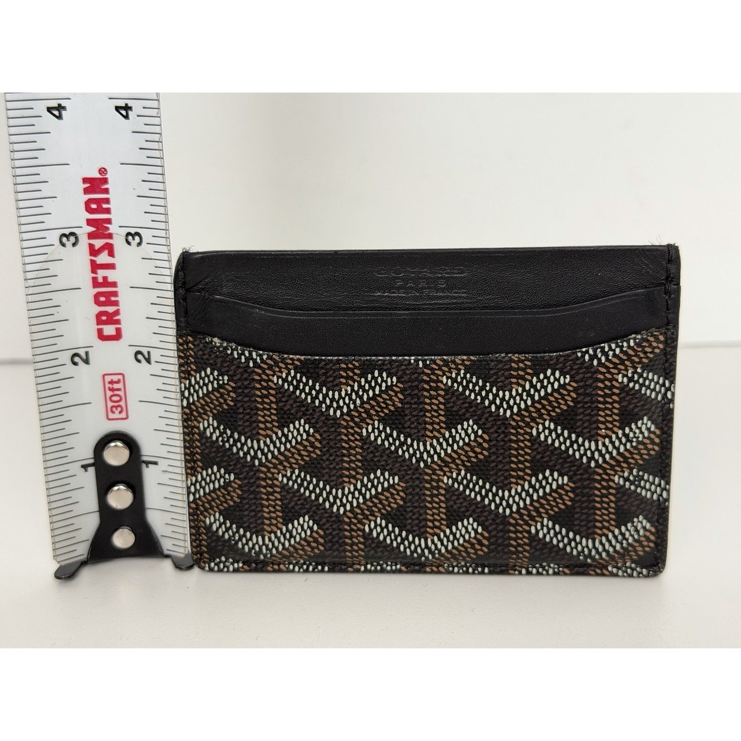 Goyard Saint Sulpice Card Holder Wallet in Goyardine Coated Canvas and Leather