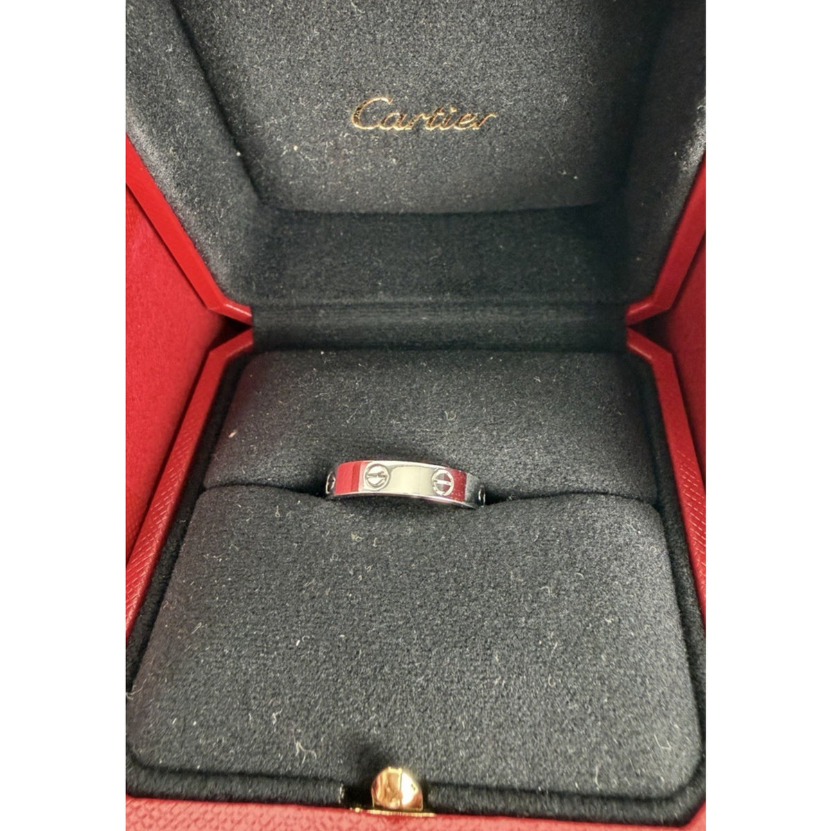 Cartier Love Ring 18K White Gold with Diamond Size 7.5 (56)