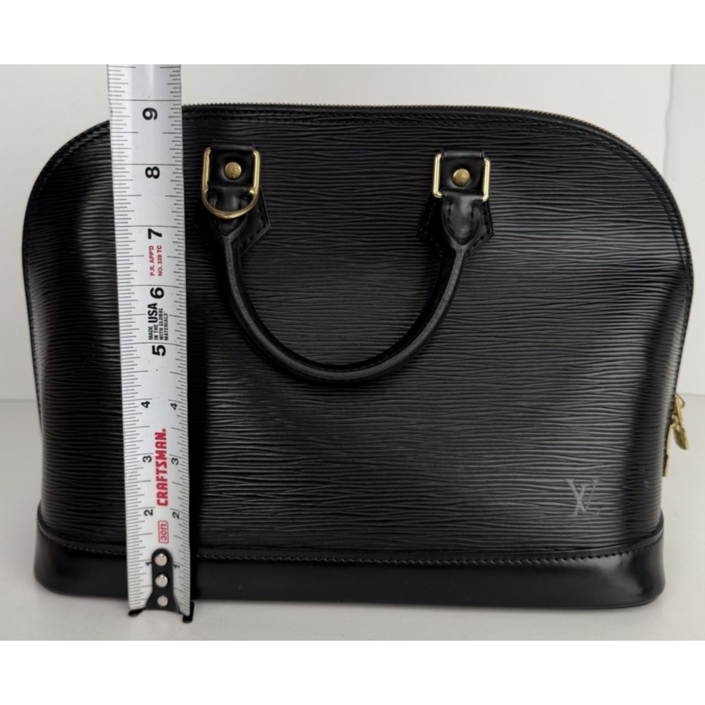 Louis Vuitton Alma PM Handbag in Black Epi Leather Vintage 1997 S