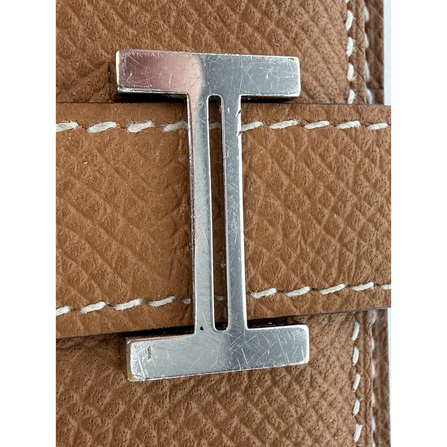Hermes Bearn Soufflet Long Wallet in Gold Epsom Leather 2022
