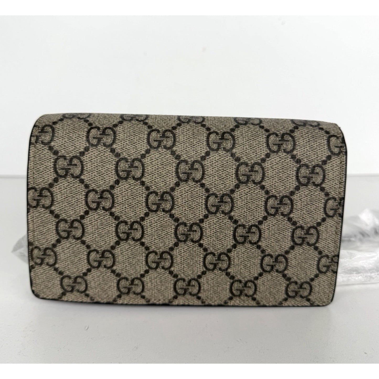 Gucci Dionysus Bag Super Mini in Brown GG Supreme Monogram Coated Canvas S-13