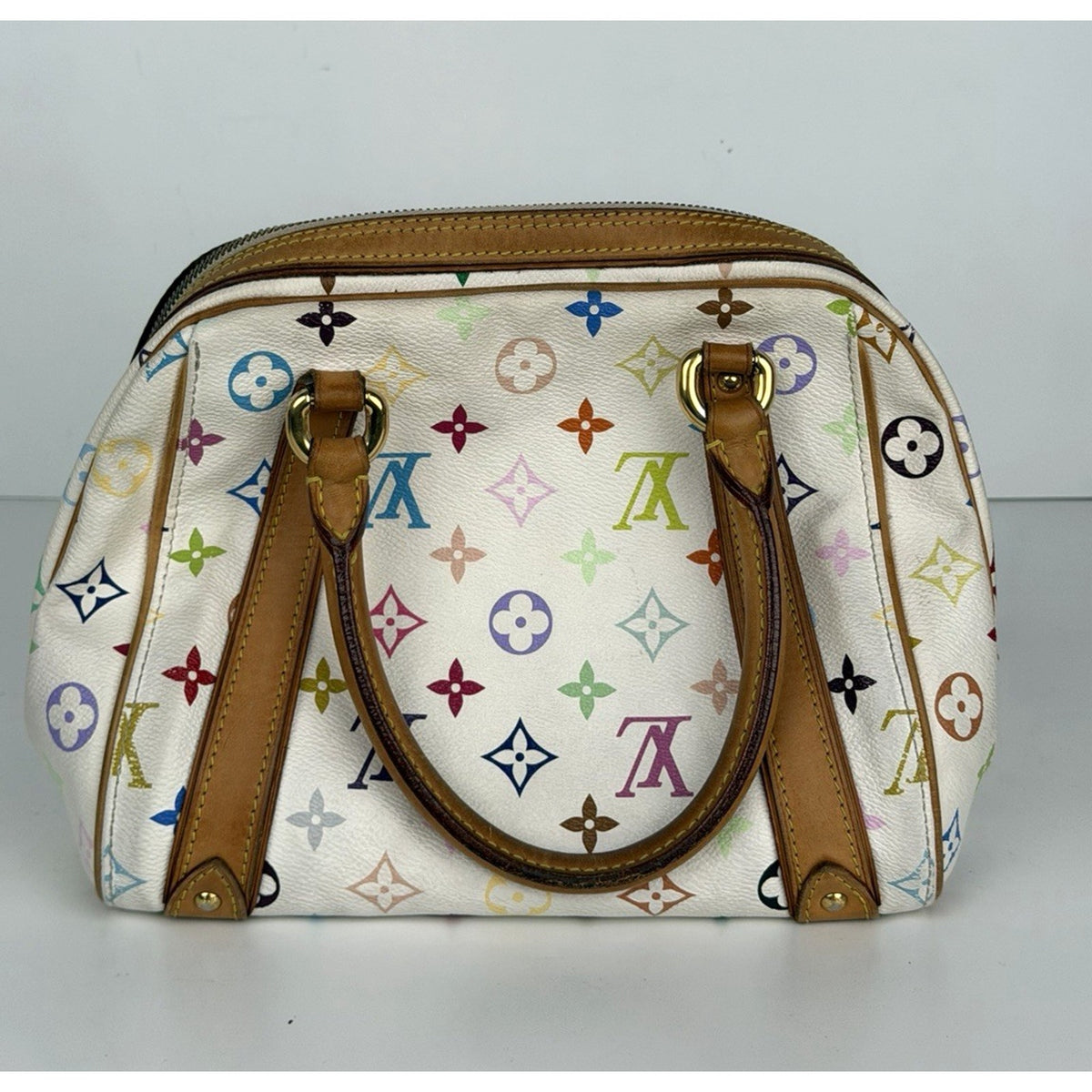 Louis Vuitton Priscilla Satchel Bag in Multicolore Monogram Coated Canvas 2008 S