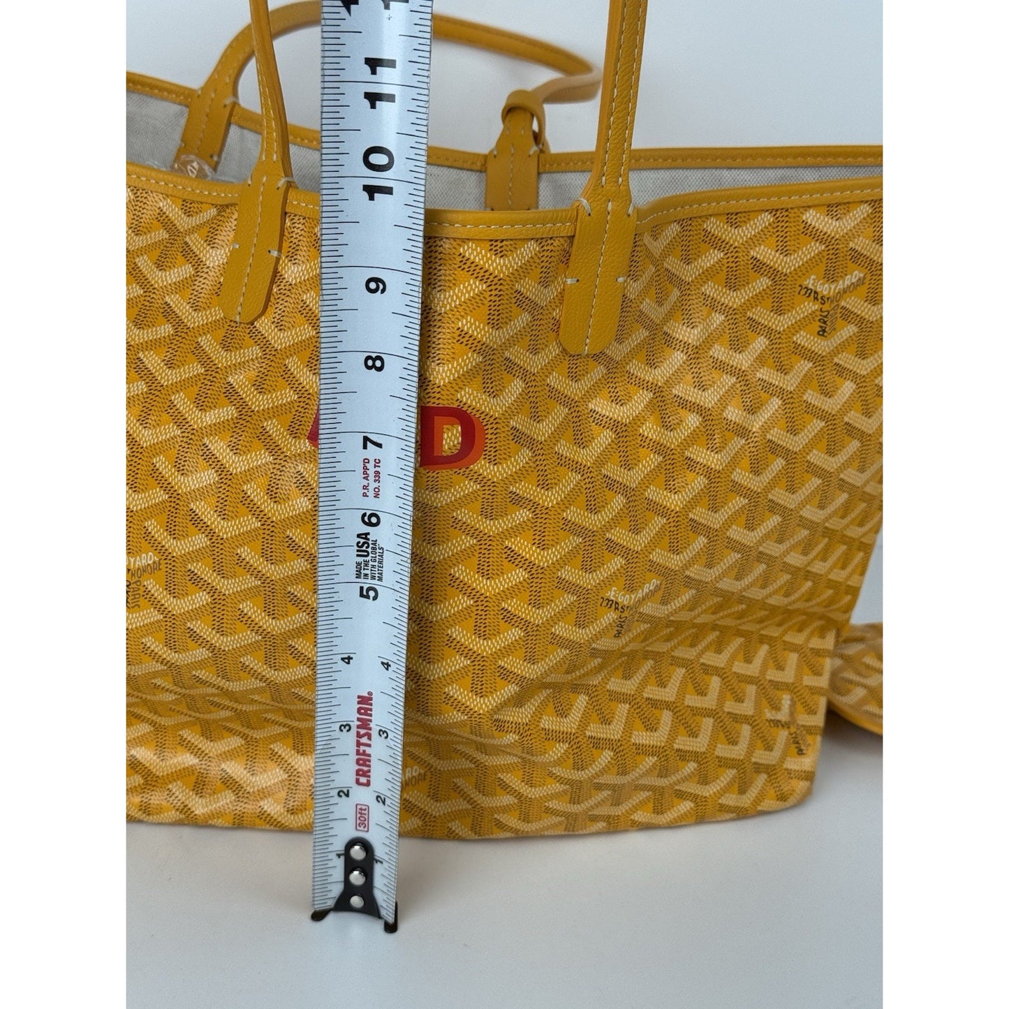GOYARD Saint Louis PM Tote Bag Yellow