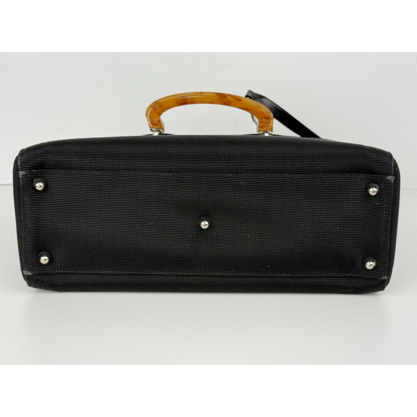 Christian Dior Large Lady Dior Tote in Canvas with Amber Handles