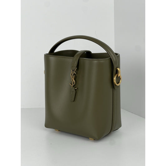 Saint Laurent Le 37 Mini Shoulder Bag In Olive Green