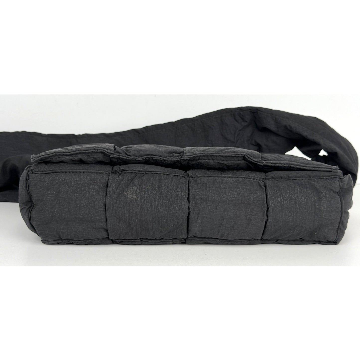 Bottega Veneta Nylon Intrecciato Padded Tech Cassette Bag in Black S07