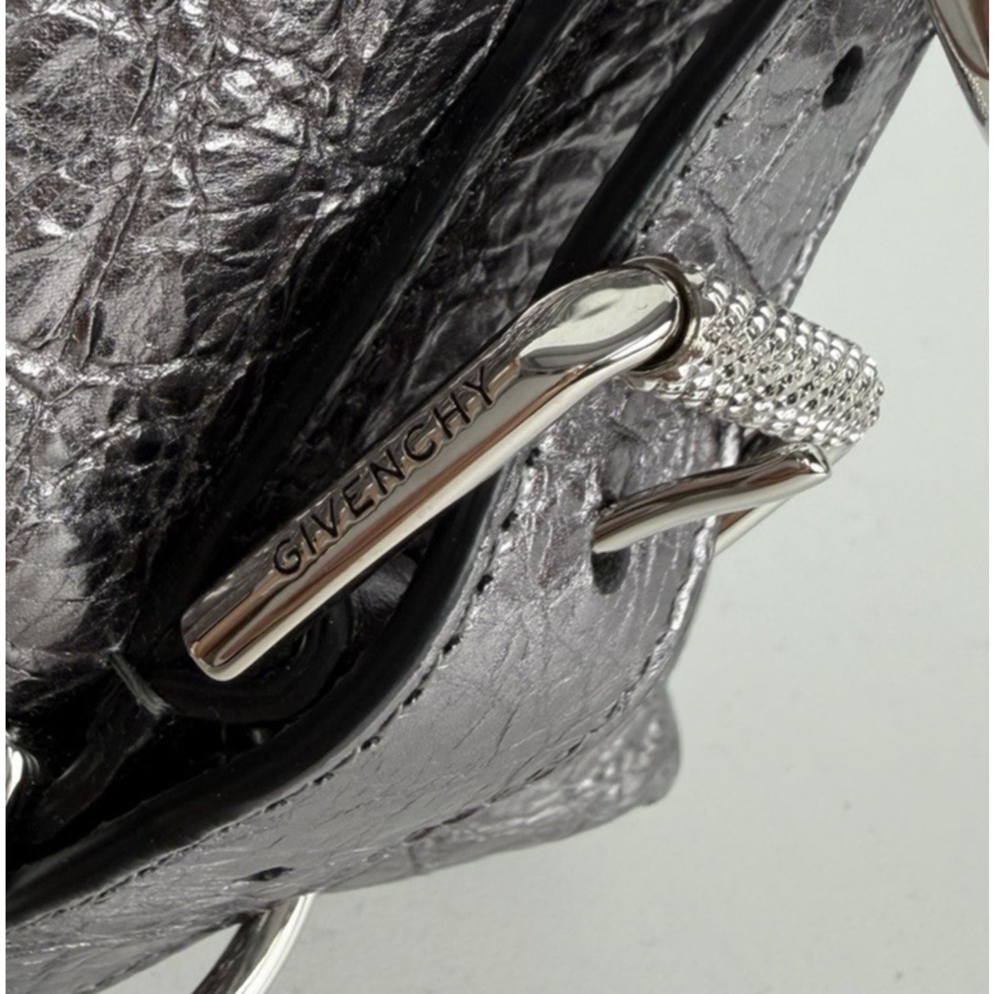 Givenchy Voyou Small Bag is Crafted From Metallic Crinkled Leather S