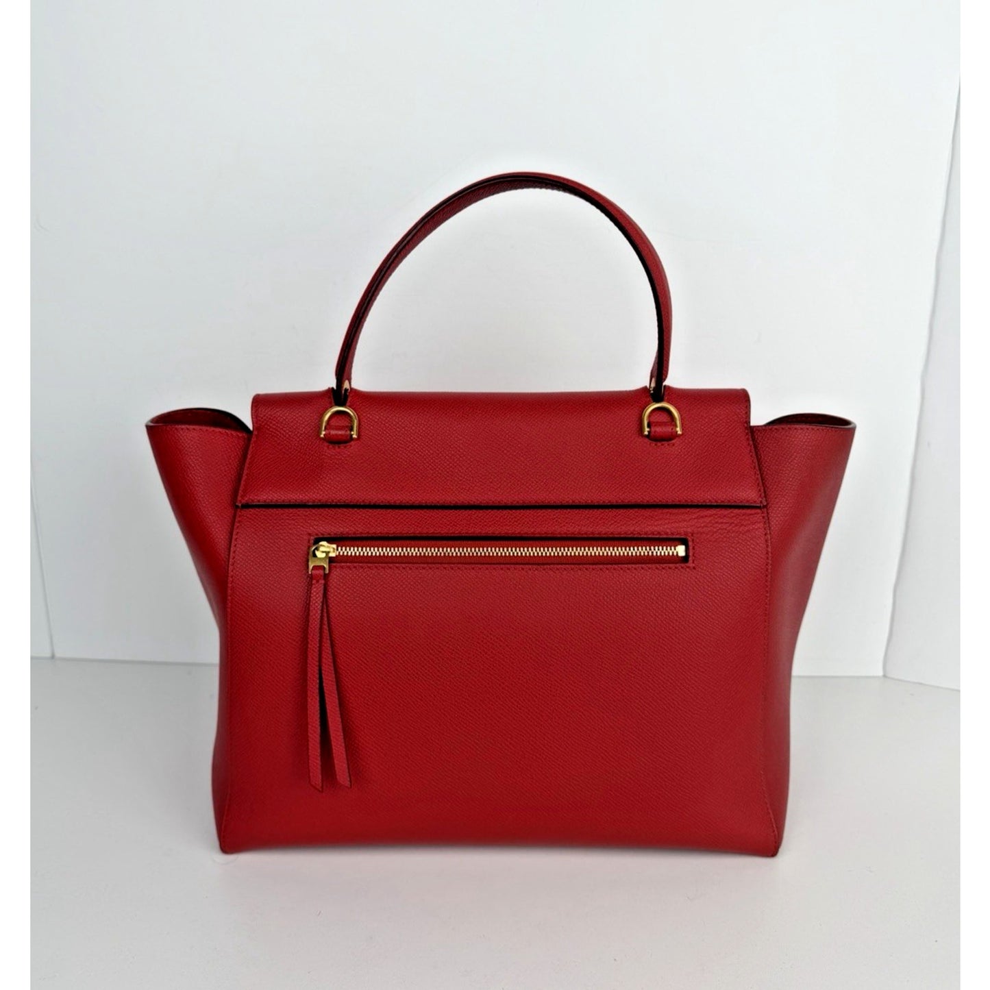 Celine by Phoebe Philo Mini Belt Bag in Red Textured Leather Knot Detail S