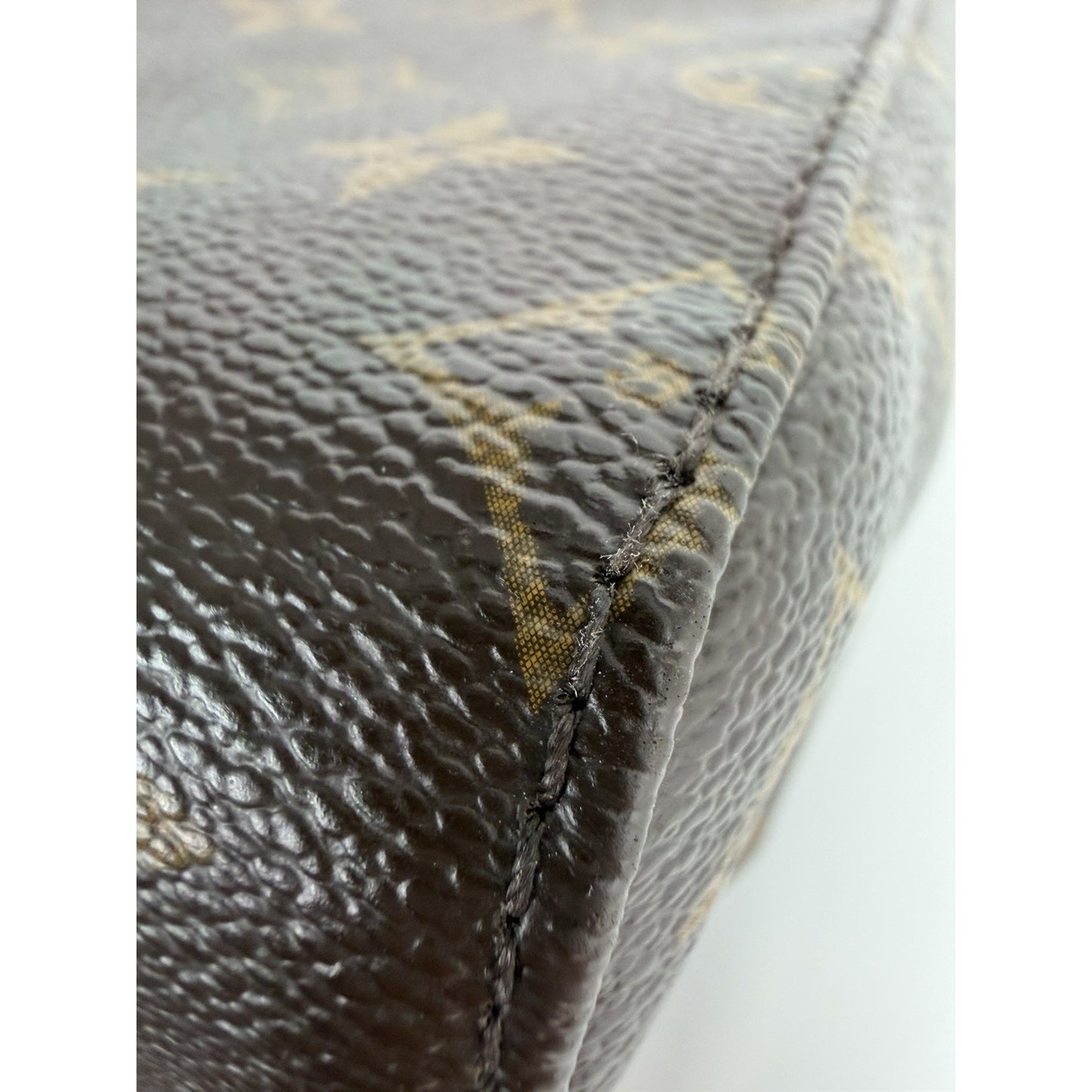 Louis Vuitton PM Looping Bag Monogram Canvas Vachetta Leather Handle 2006 S