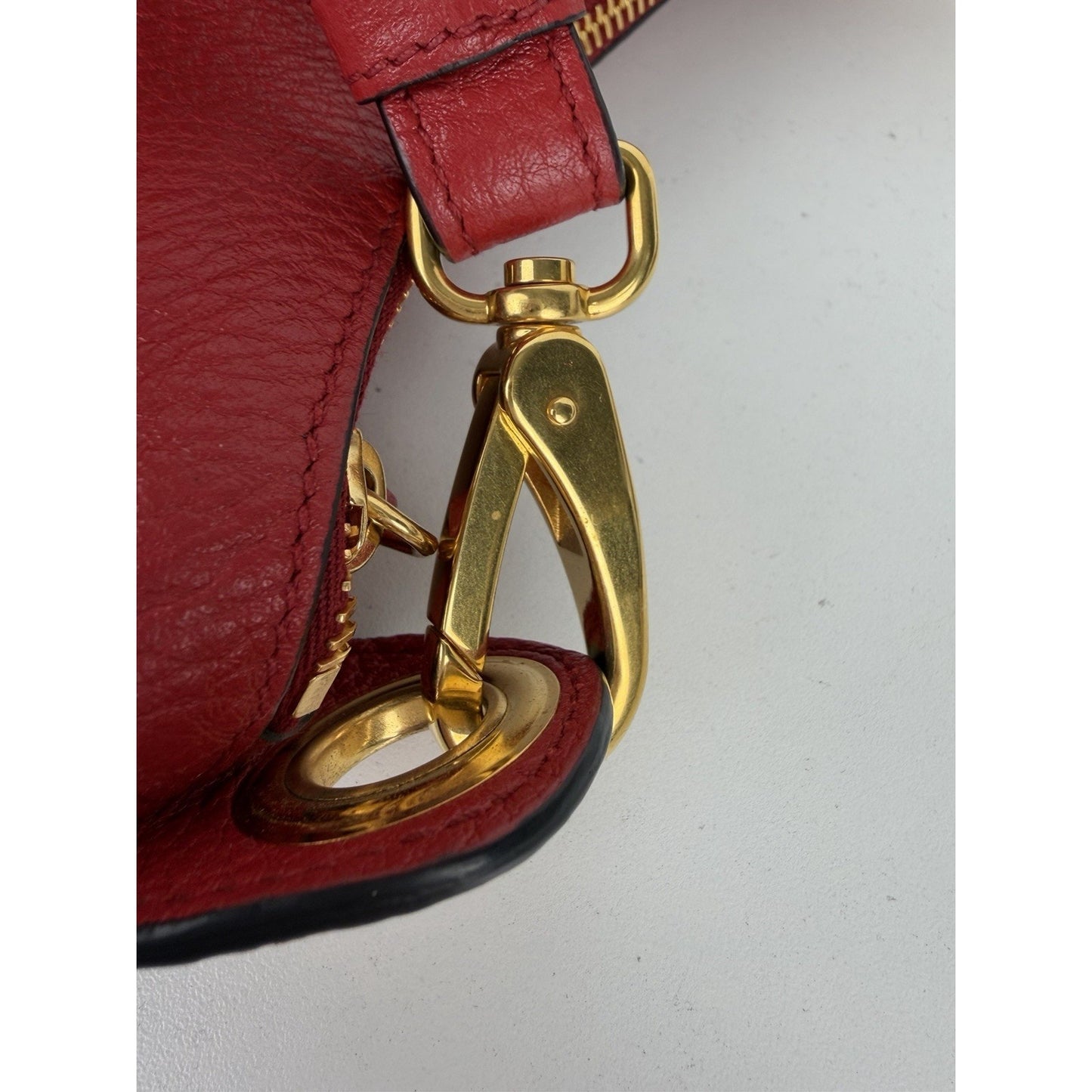 Prada Rubino Vitello Phenix Small Crossbody Bag in Red Leather S01