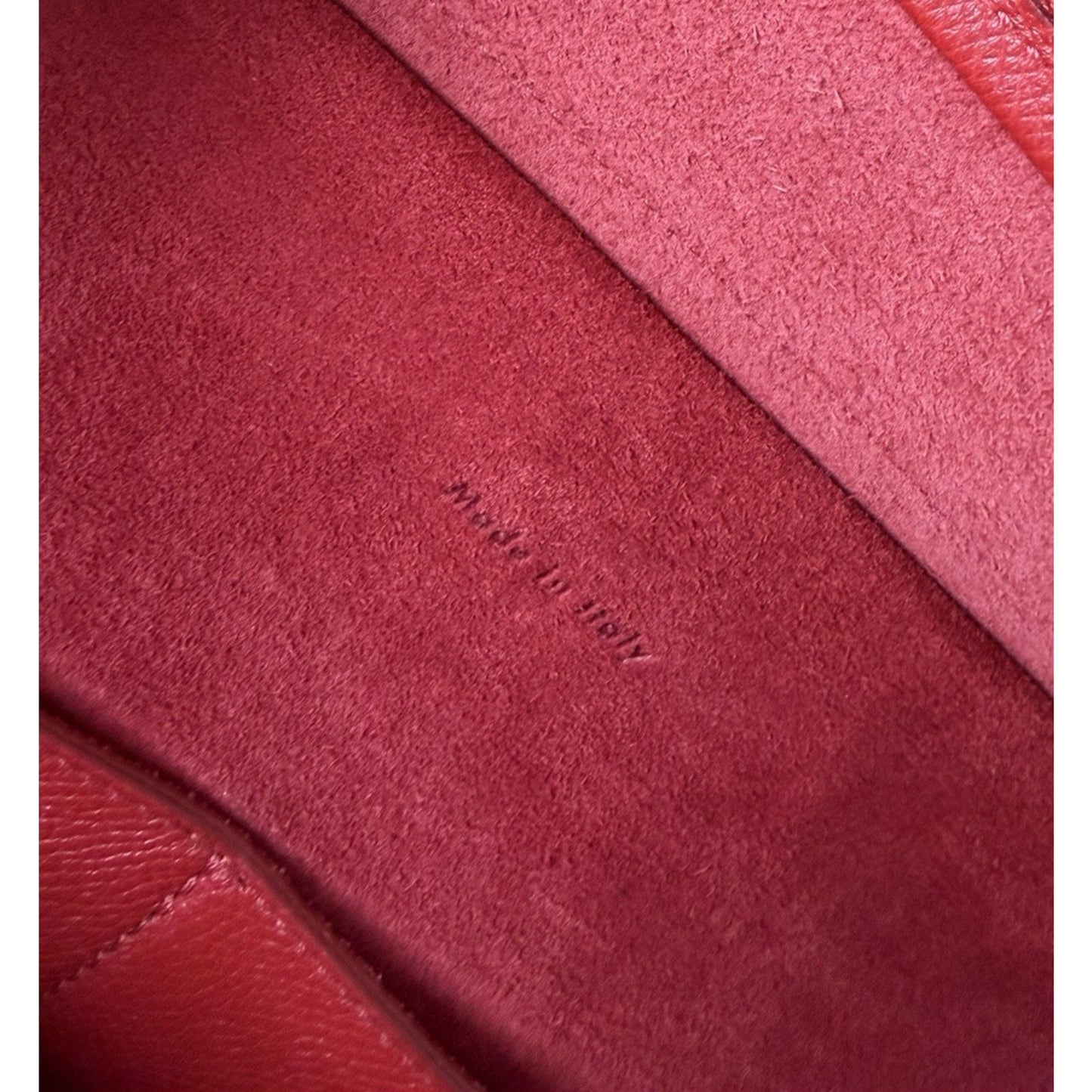 Celine by Phoebe Philo Mini Belt Bag in Red Textured Leather Knot Detail S