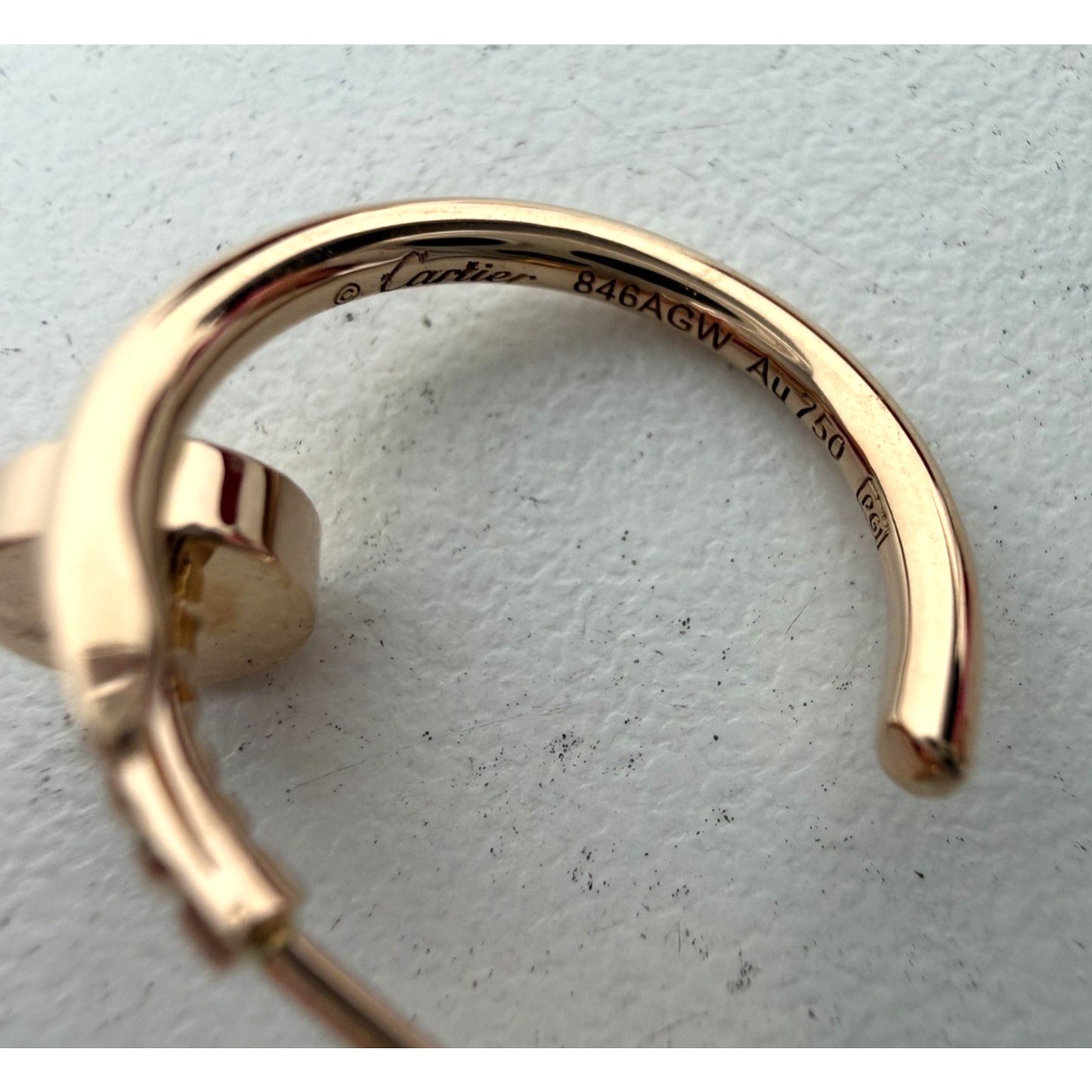 Cartier Juste un Clou Hoop Earrings Small Model in 18k Rose Gold