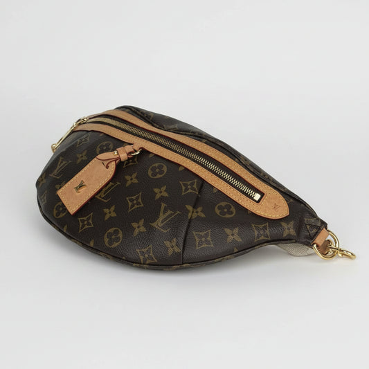 Louis Vuitton High Rise Bumbag in Brown Monogram Coated Canvas Microchipped D8