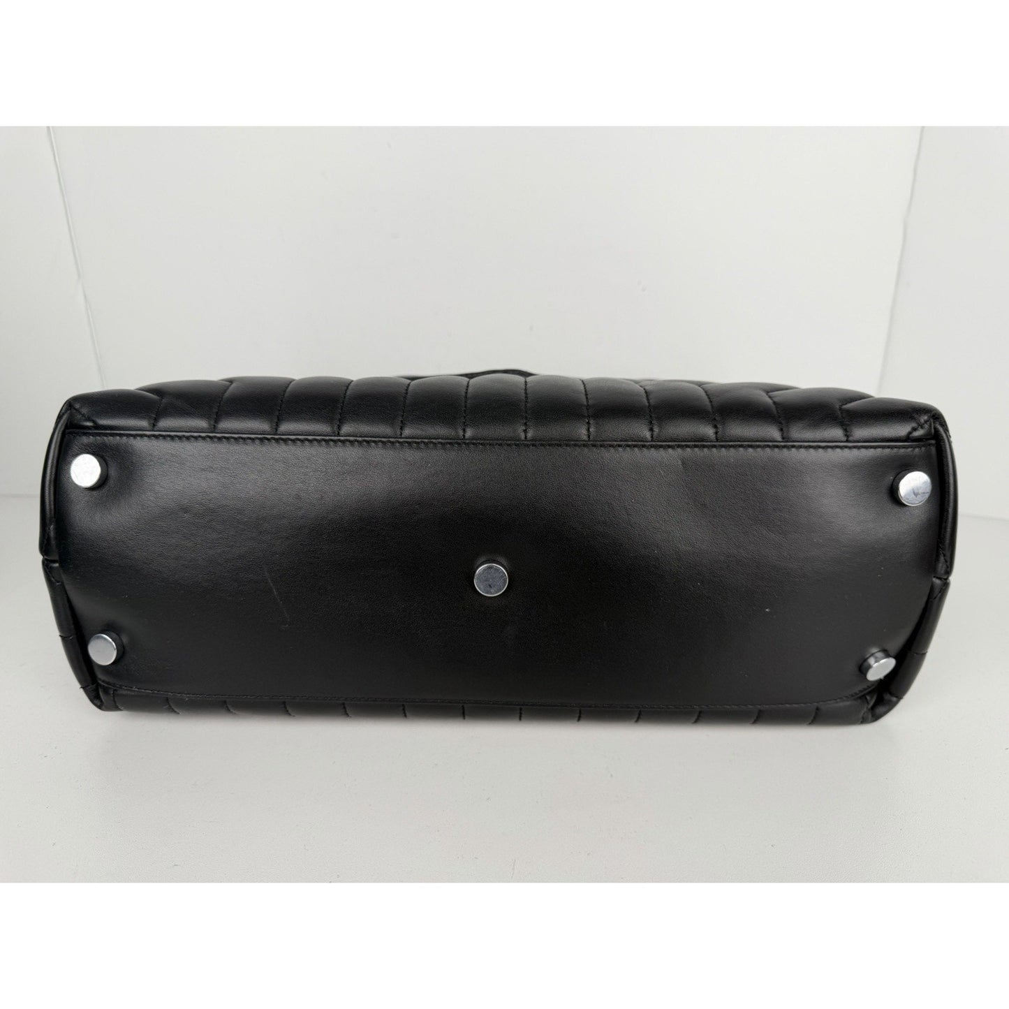 Saint Laurent Loulou Shoulder Bag Large Black Quilted Leather Silver Hardware B2