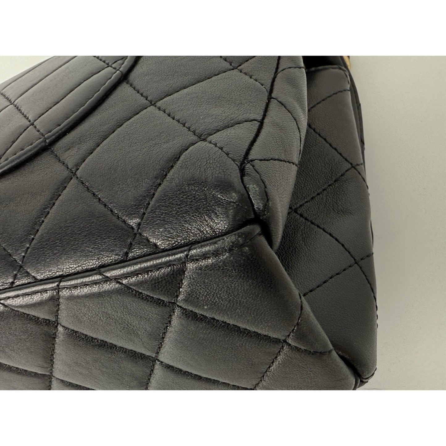 Chanel Timeless Classic Flap Medium Quilted Leather Shoulder Bag Black with Gold